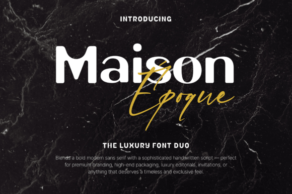 Maison Époque Duo: A Premium Display Font for Editors